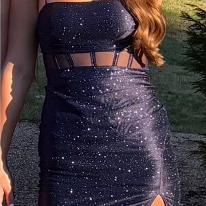 Emerald Sundae Midnight Sparkle Mini Dress